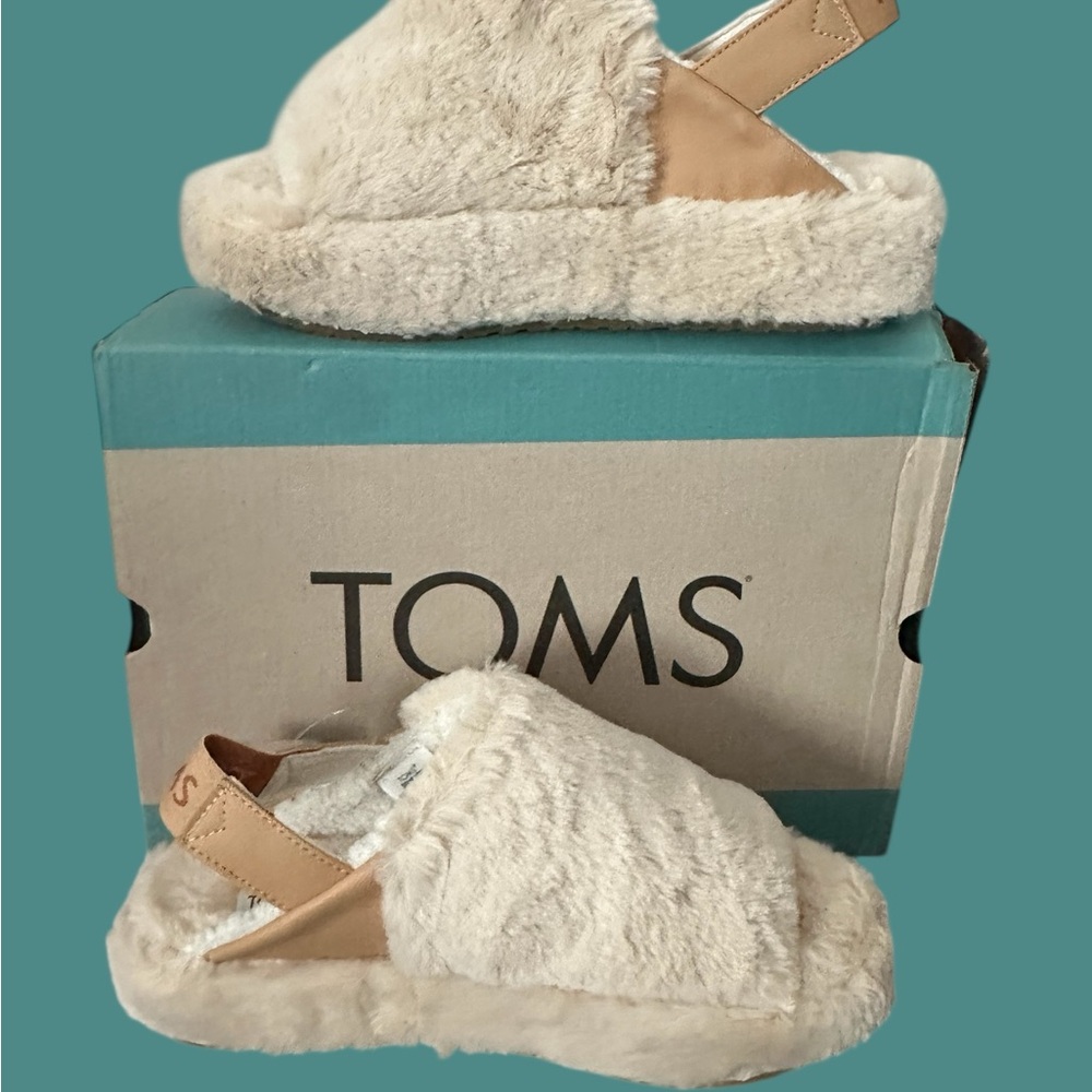 TOMS Women's Sofia Slingback Platform Slippers Natural Cream